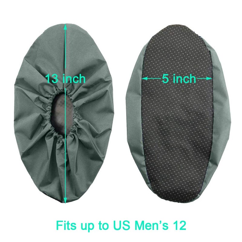 LINKEASE Reusable Boot & Shoe Covers Water Resistant Non Skid and Washable for Real Estate Contractors to Keep Floors Carpets Footwear and Rooms Clean - 2 Pairs (Large, Grey) - Image 4